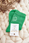 Dámské hladké ponožky s kočičkou zelené