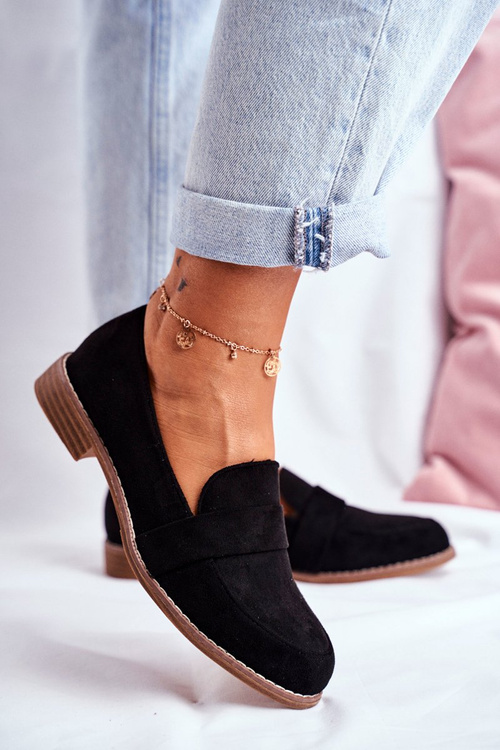 Dámské Polobotky Semišové Černé Cintra