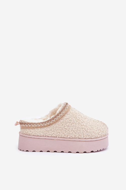 Dámské Sněhule Na Platformě S Vyšíváním Světle Béžové Tirissa