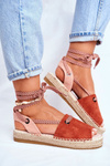 Dámske espadrilly na bielizni Orange Platform Monocoz