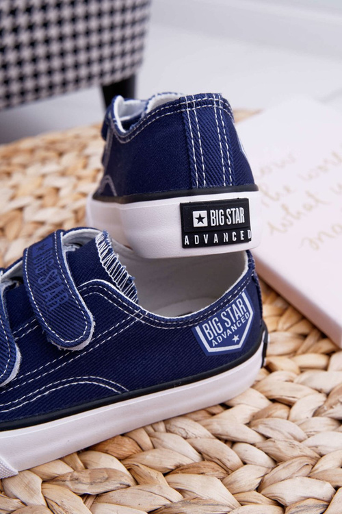 Dětské Tenisky Se Suchým Zipem Big Star FF374064 Tmavě Modré