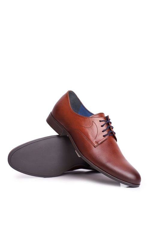 Pánské Polobotky Casual Nikopol Kožené Hnědé 1735 BC40