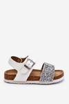 Kožené dětské sandály Big Star LL374133 Bílé