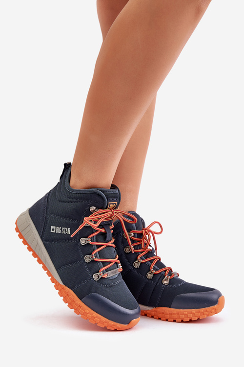 Dámske Čižmy Športová Obuv Big Star KK274215 Systém Pamäťovej Pěny Modrá