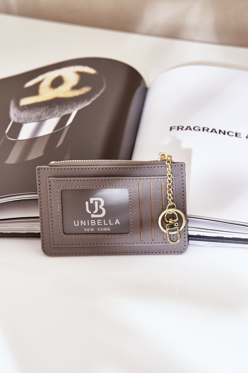 Puzdro Na Karty Dámska Peňaženka S Kľúčenkou Sivá Therinore