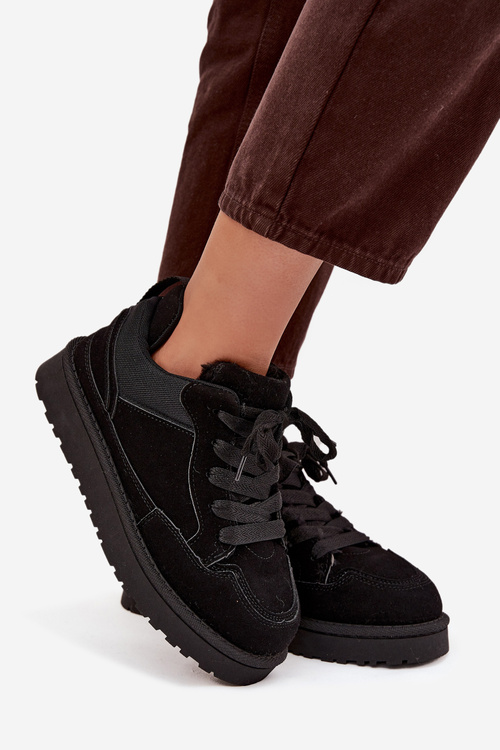 Dámské tenisky s teplou podšívkou Černé Cyrissa