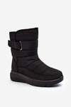 Dámske zimné topánky na suchý zips s podšívkou Čierne Jawora