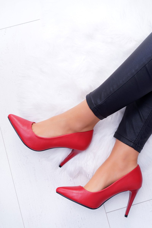 Sergio Leone Matte Pumps Red Feliciana