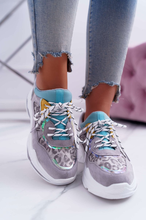 Dámská Sportovní Obuv Tlustou Podrážkou Šedé Cabana