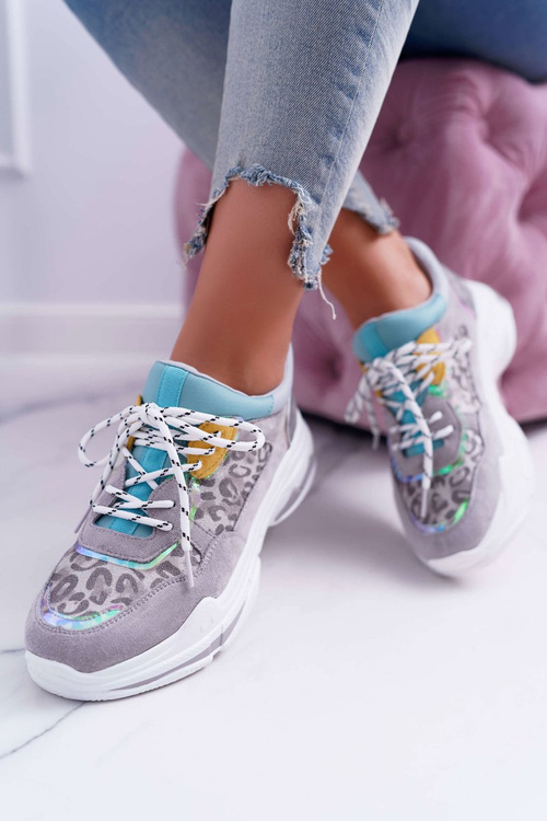 Dámská Sportovní Obuv Tlustou Podrážkou Šedé Cabana