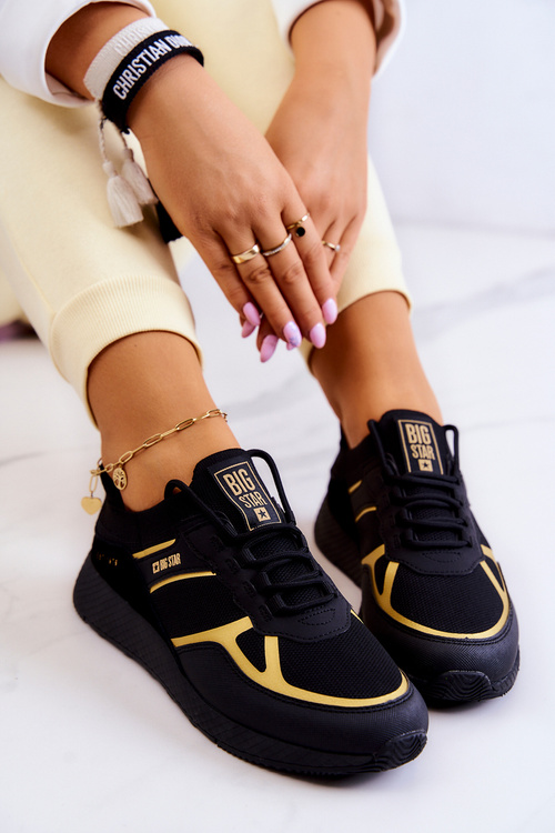 Dámské tenisky Big Star JJ274A195 Černo-zlatá