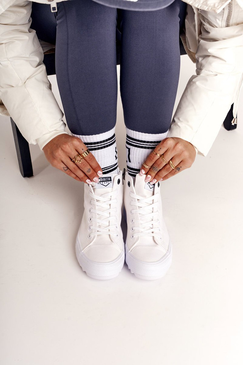 Dámske vysoké tenisky na veľkej jedinej veľkej hviezde ff274241 biela