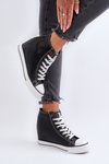 Dámské tenisky na podpatku Cross Jeans NN2R4005 Černé