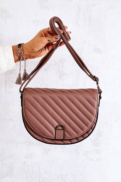 Prošívaná taška na dopisy s magnetem Cappucino Meridith