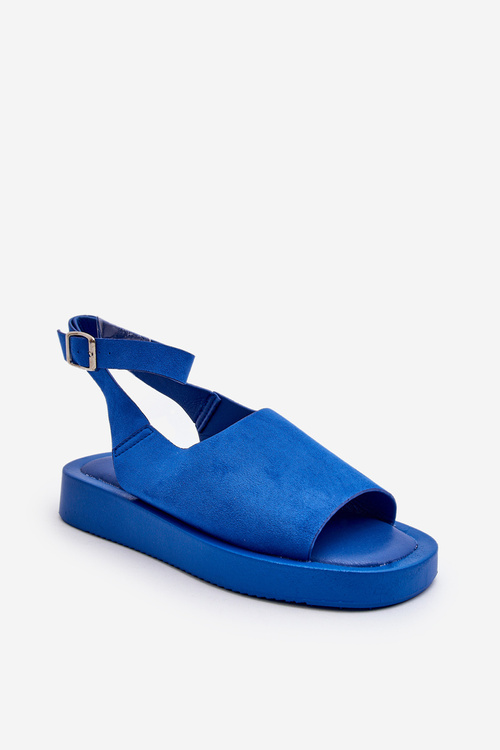 Pohodlné dámské sandály na platformě modré Rubie