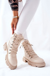 Dámské Zateplené Boty Béžové Perfect