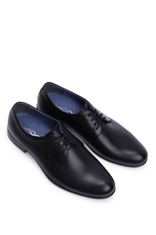 Pánské Polobotky Casual Nikopol Kožené Černé 1738