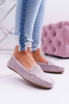 Dámské Mokasíny Komfortní Eko-semiš Fialová Růžové Lemma