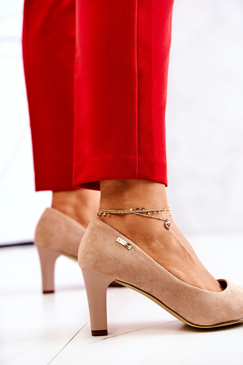 Dámské Lodičky Sergio Leone Béžové Semišové Orsola