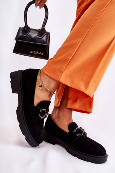 Lafefer Suede Shoes s dekoráciou čierna Janissa