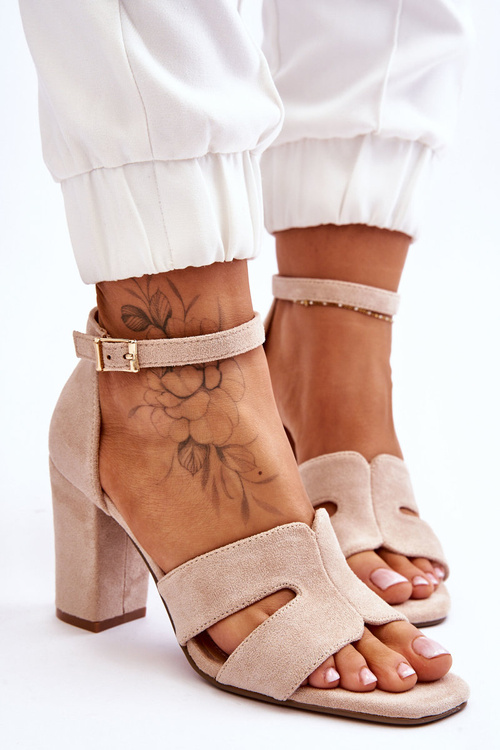 Módne semišové vysoké podpätky Aubrey