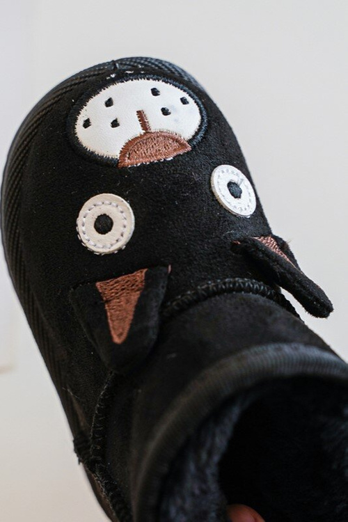 Izolované topánky pre deti snehové topánky čierna vavena