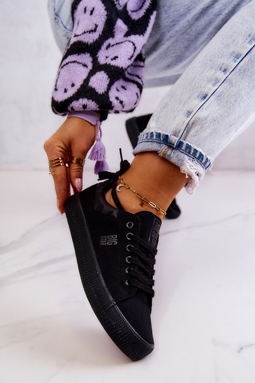 Dámske nízke tenisky Veľká hviezda JJ274563 čierna