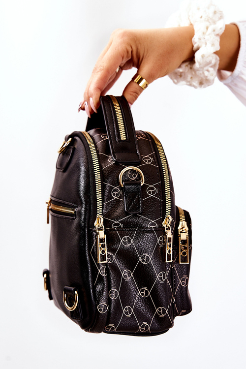 Dámsky kožený batoh NOBO L1341-C020 Čierna