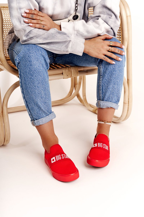 Dámské Tenisky Slip-on Big Star FF274220 červené 