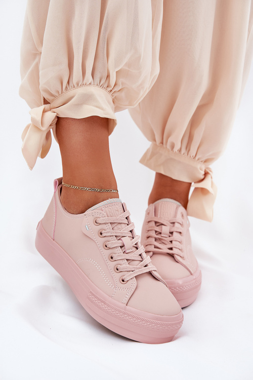 Dámské Tenisky Na Platformě Z Eko Kůže Big Star RR274A294 Růžové