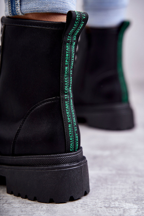 Dámske kožené topánky Black Denila