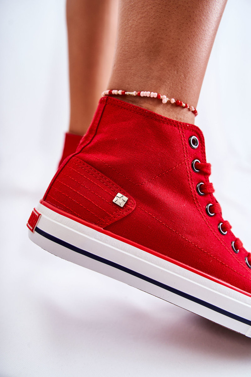 Dámske vysoké tenisky Big Star DD274334 Červené