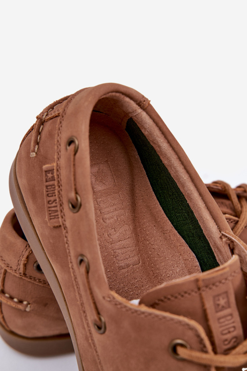 Pánské Kožené Mokasíny Big Star RR174162 Camel