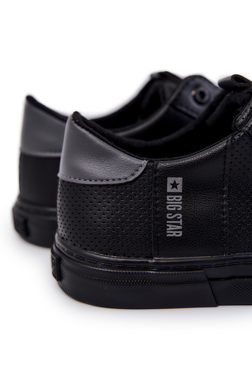 Pánské Kožené Tenisky BIG STAR JJ174227 Černá