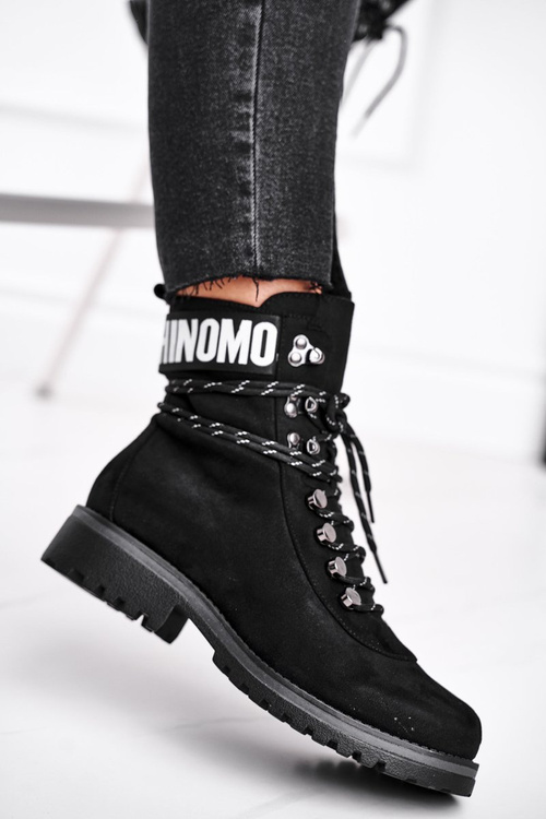 Dámské Kotníkové Boty Černé Popsi