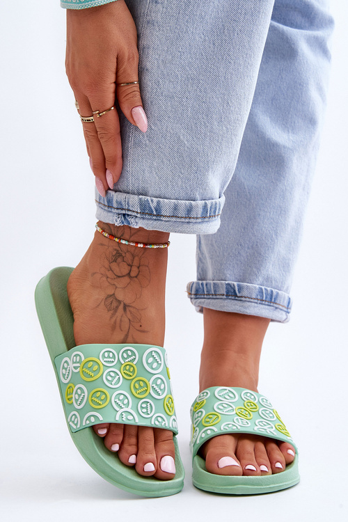 Dámské pantofle S Emotikony Zelená Cosette