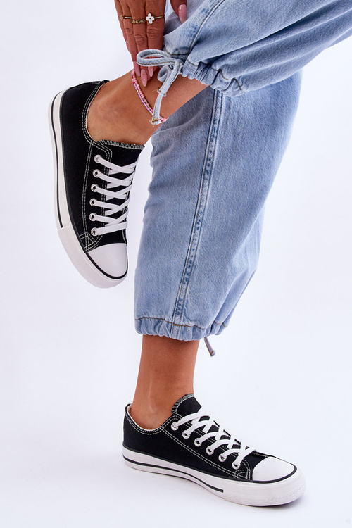 Klasické tenisky s nízkym dámskym čiernym Vegas