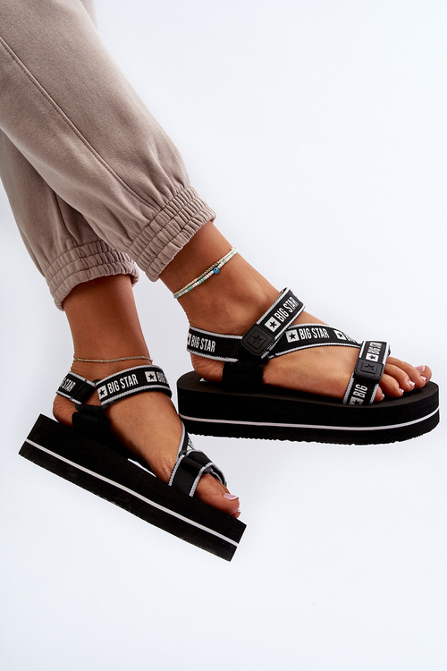 Dámske sandále na platforme Big Star NN274A525 Čierne