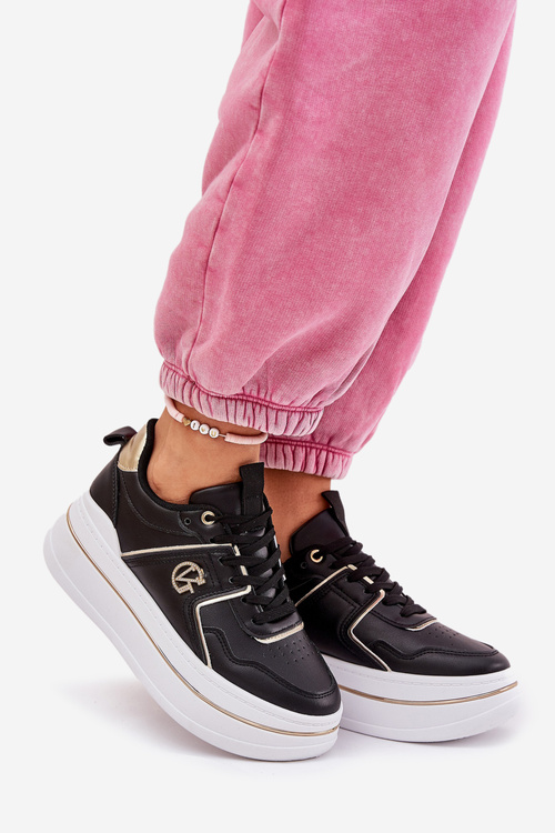 Dámske Športové Topánky Na Platforme Čierne Caldeno