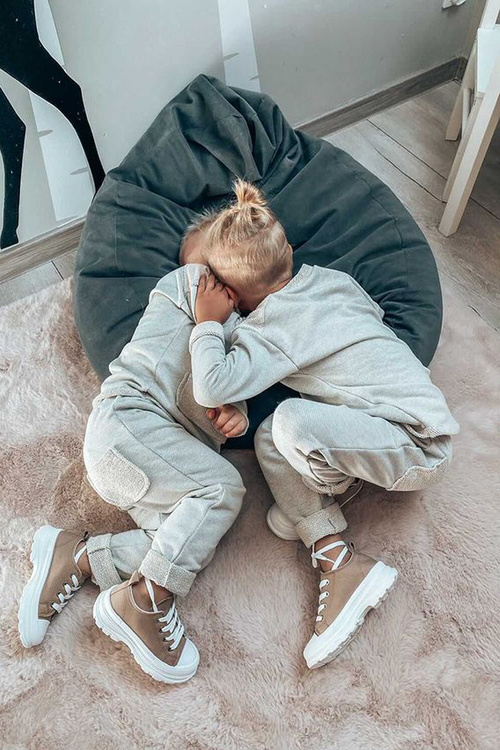 Detské tenisky na cestovnej dobe béžovej platformy