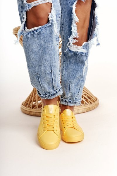 Dámske kožené tenisky veľká hviezda HH274142 žltá