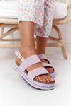Semišové sandále na platforme Olimpia Purple Platform