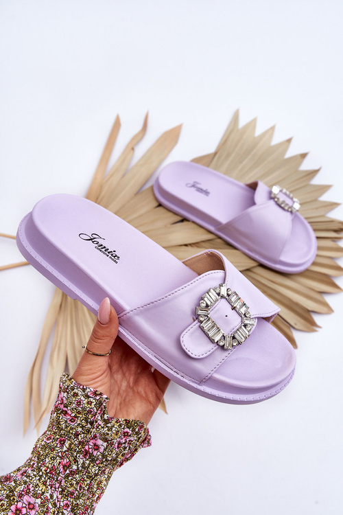 Dámska platforma Flip -flops s dekoráciou Purple Beneca