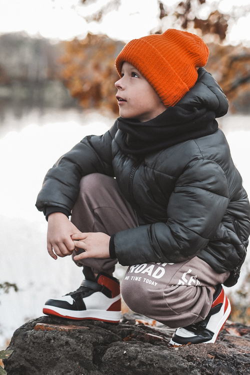 Dětské vysoké sportovní boty bílo-červené Teredite