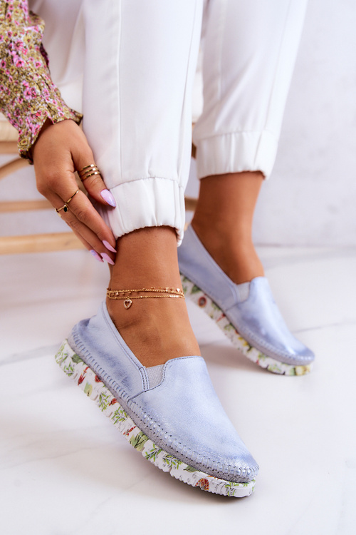 Dámské kožené Obuv Maciejka 03512-40 Světle modrá