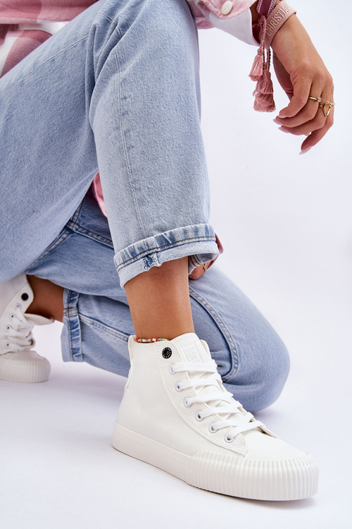 Dámské vysoké tenisky Big Star Fabric LL274445 Bílé