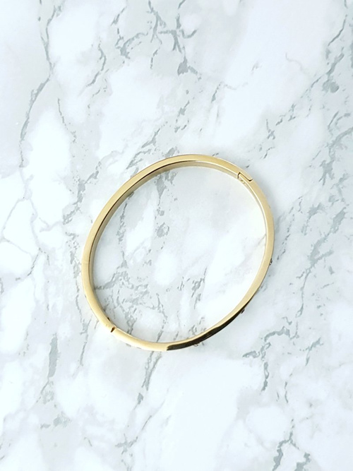 Dámsky oceľový náramok so zirkónmi zlata 6 mm Valeria