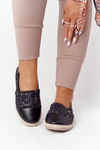Elegantné ženské espadrilles čierne Be My Love