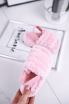 Dětské nazouváky s kožešinou růžové Fluffy