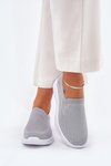 Dámske Textilné Slip-On Tenisky Šedé Adiora